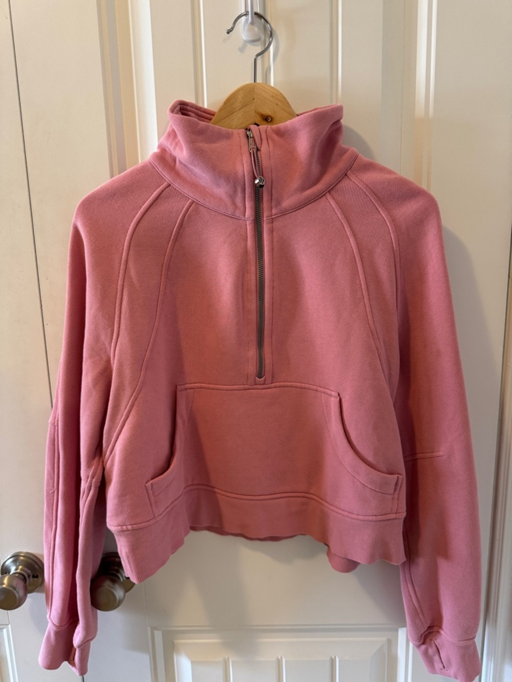 lululemon athletica Pink Half-Zip Funnel Neck Pullover